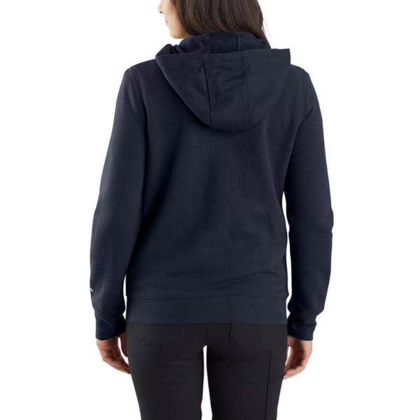 Women's FR Carhartt Hooded Zip-Front Sweatshirt in Navy